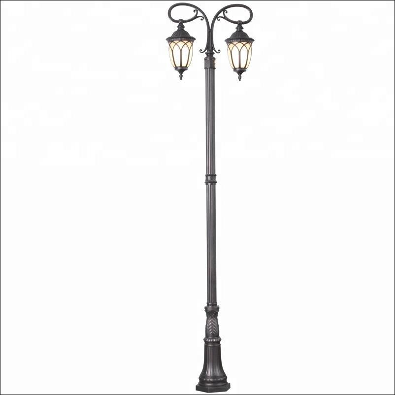 Outdoor decoration antique lamp post, led courtyard lamp post