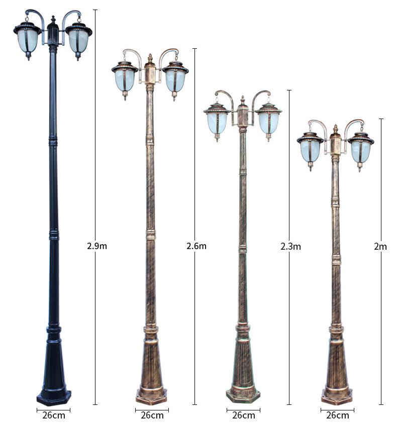 Professional manufacture outdoor decorative antique lamp post led garden pole light