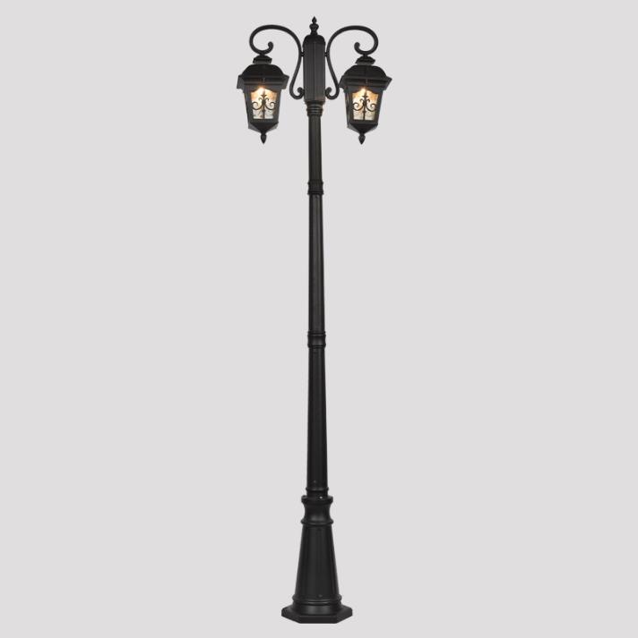 Double Arm Die-Cast Aluminum Outdoor Garden Street Lamps Or Garden Lamp Poles