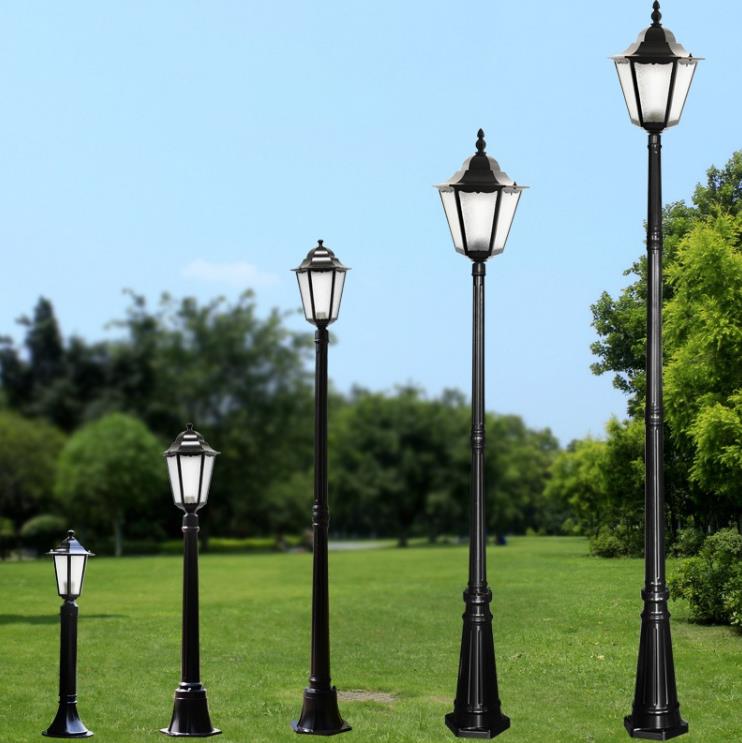Aluminum Material Single Lamp Post Street Garden Post Lamp Lantern