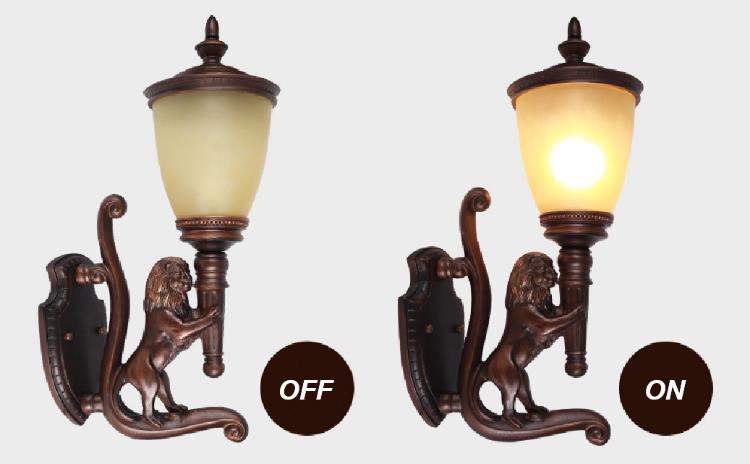 Outdoor wall lighting European lion porch light IP65 European classical style