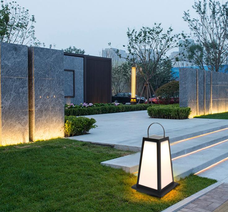 Outdoor waterproof led landscape lawn light garden decoration light solar pillar light