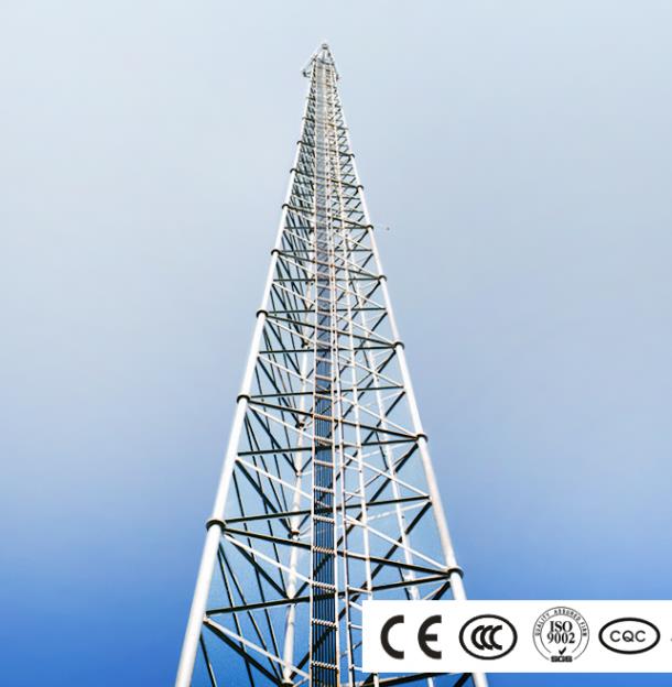 CCTV monitoring pole for outdoor security, strong wind steel tower