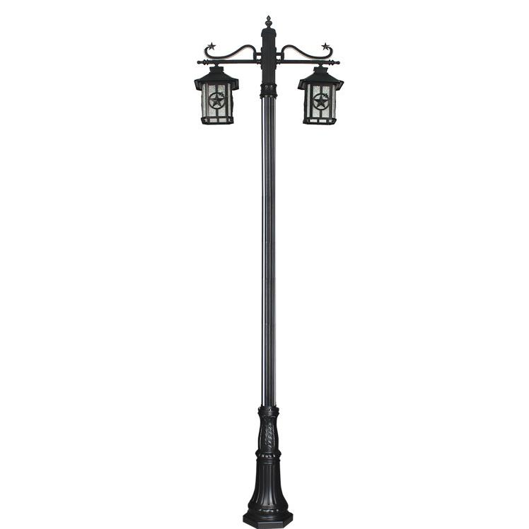 European style garden light 2.8-3.5m outdoor double-heads led garden light New modern light