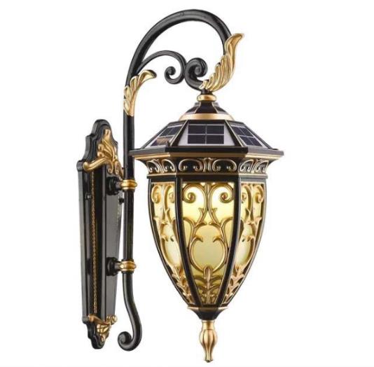 Solar lighting outdoor European style wall lamp American courtyard outdoor wall hanging LED lamp
