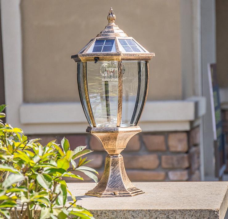 led solar lamp outdoor waterproof garden lamp European style wall lamp