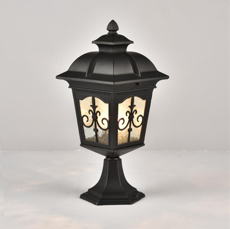 led gate pillar lamp aluminum antique European style villa park courtyard wall lamp