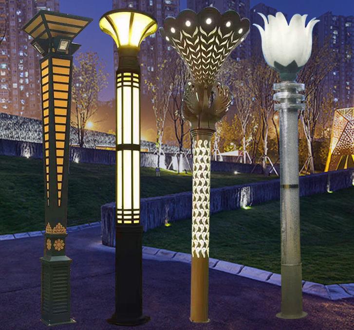 Outdoor garden garden lamp, waterproof Chinese square landscape lamp post, landscape lamp