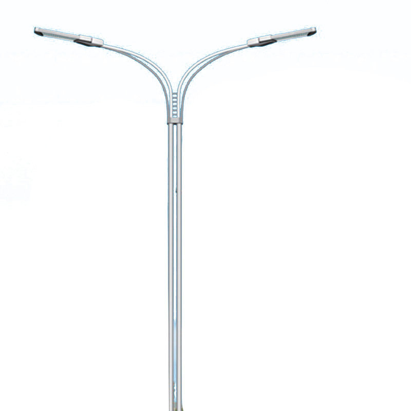 LED solar street lamp, outdoor double arm double head lamp pole