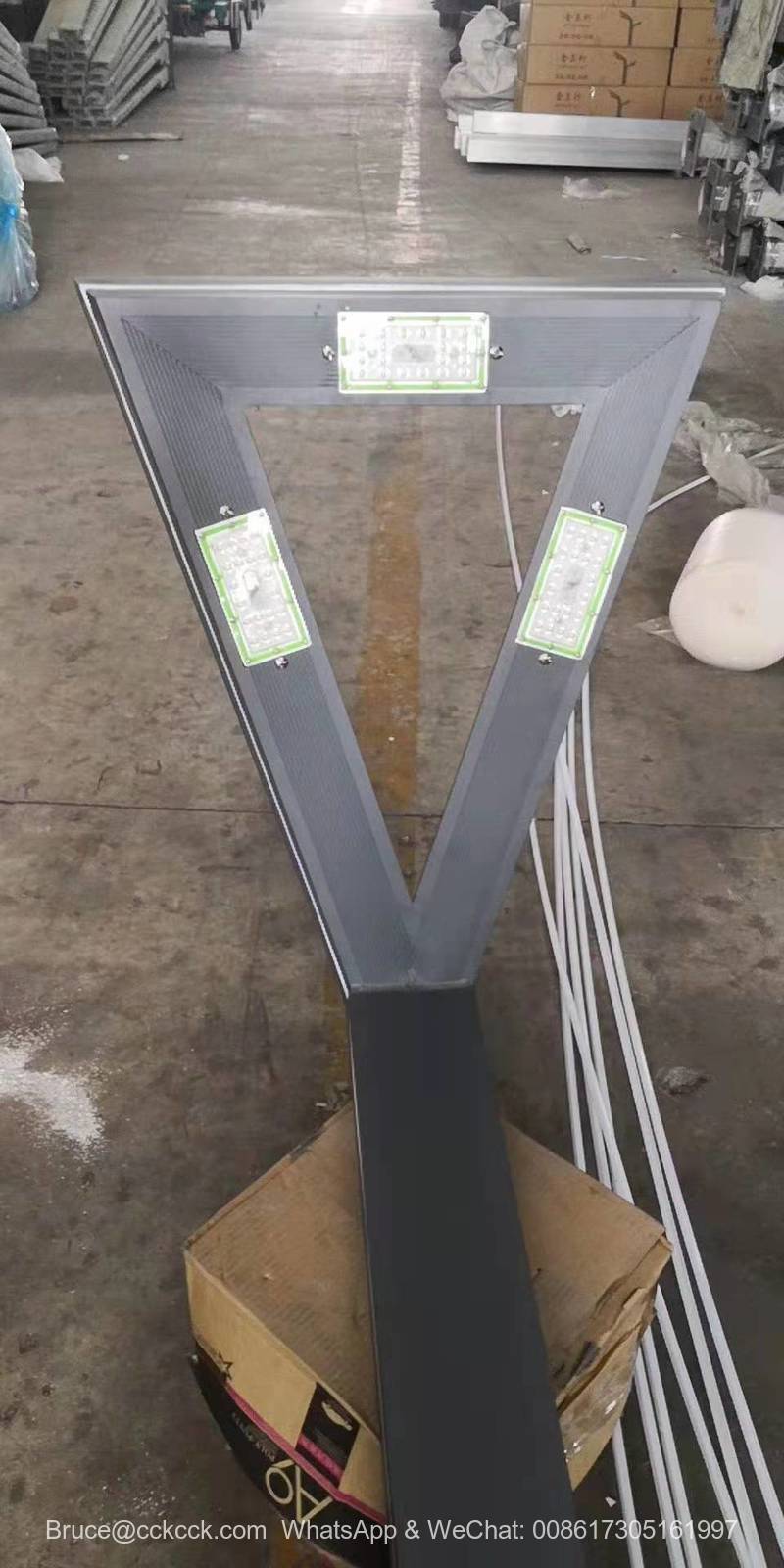 LED outdoor square landscape lamp pole