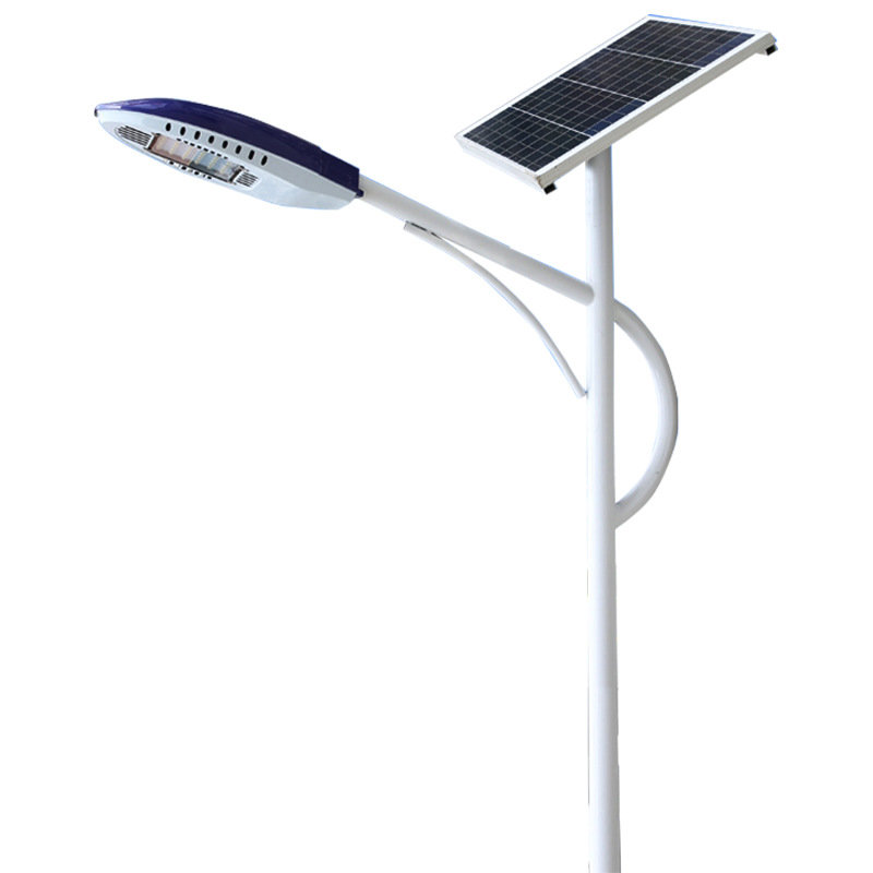 LED single and double arm street lamp pole, split lamp pole