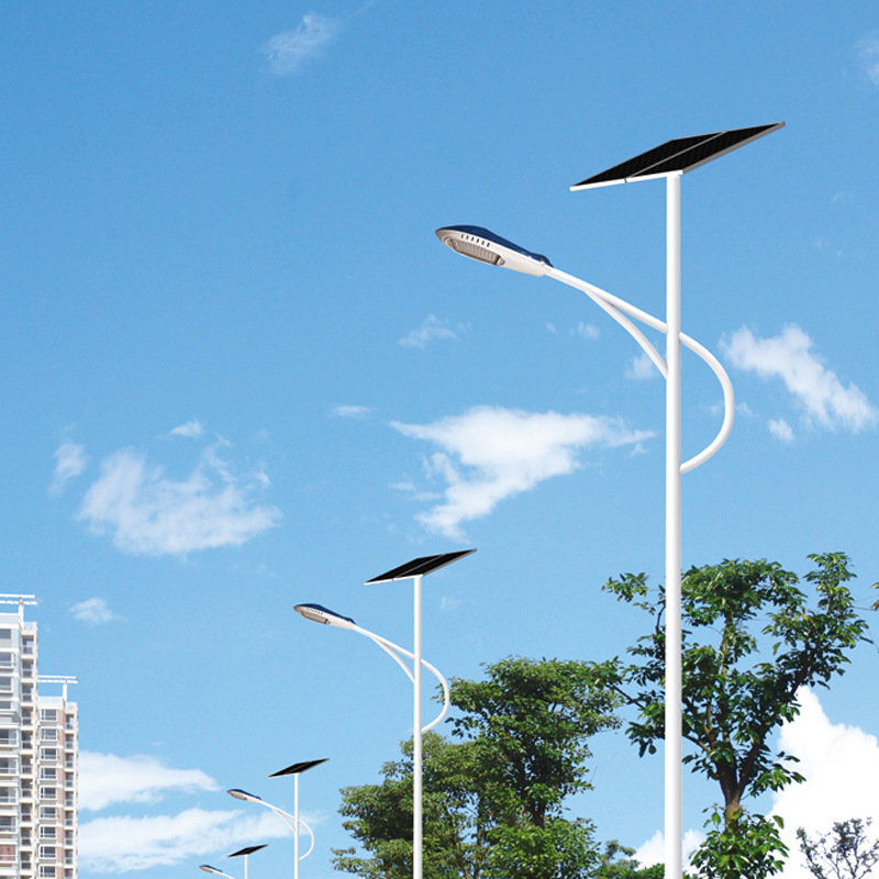 Lampione stradale solare del LED, palo luminoso all-aperto