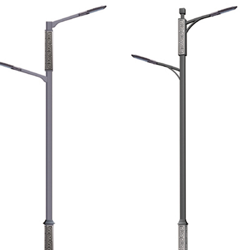 Udendørs smart gadelampe, enkelt arm dobbelt arm gadelampe pole