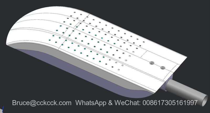 LED พลังงานแสงอาทิตย์กลางแจ้งเหนี่ยวนำโคมไฟถนนหัว 2