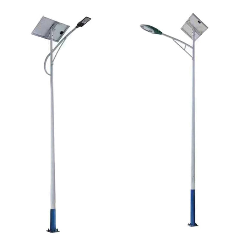 Lâmpada de rua solar LED, poste de lâmpada de rua galvanizado ao ar livre