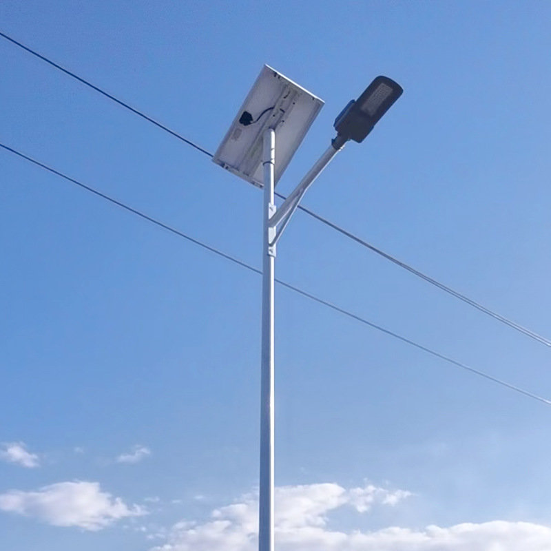 Светодиодна слънчева улична лампа, стълб за улична лампа на общността