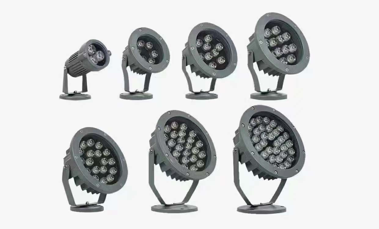 LED solar outdoor projection lamp, lighting lamp, ground plug spotlight