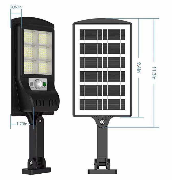 Farola integrada de energía solar inducción humana lámpara de patio de energía solar