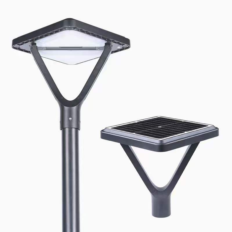 Apat na dahon na damo sa solar garden lamp sa labas ng garden street lamp