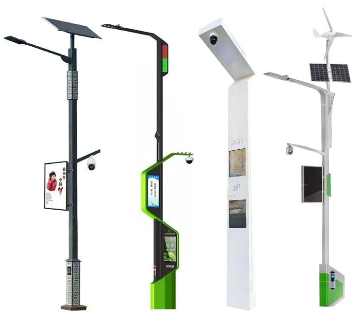 Stâlp inteligent de lampă cu cameră foto, lampă rutieră cu energie eoliană, lampă stradală cu energie solară