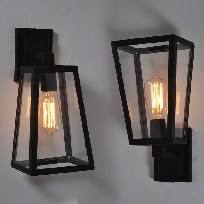 Loft retro nástěnná lampa Americká jednoduchá personalizovaná kreativní nástěnná lampa venkovní starožitná skleněná nástěnná lampa průmyslová železná lampa