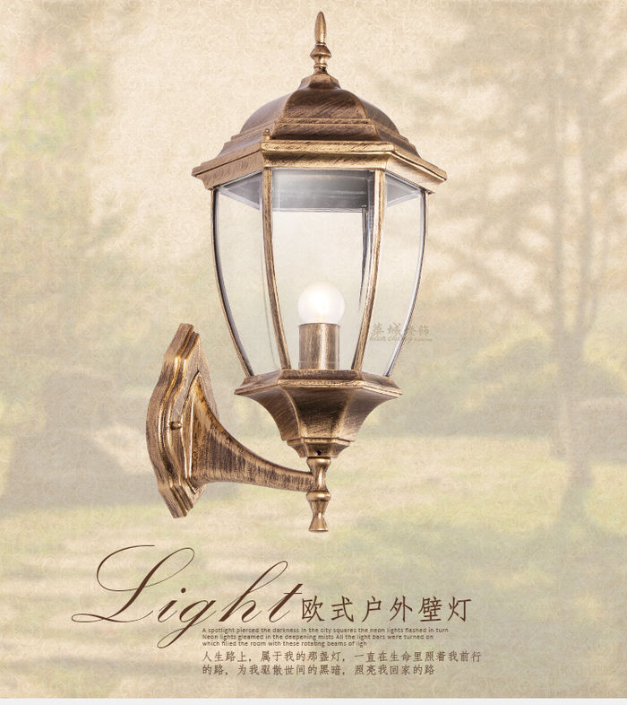 Outdoor wall lamp waterproof courtyard lamp European Outdoor villa exterior wall lamp balcony corridor American retro wall lamp