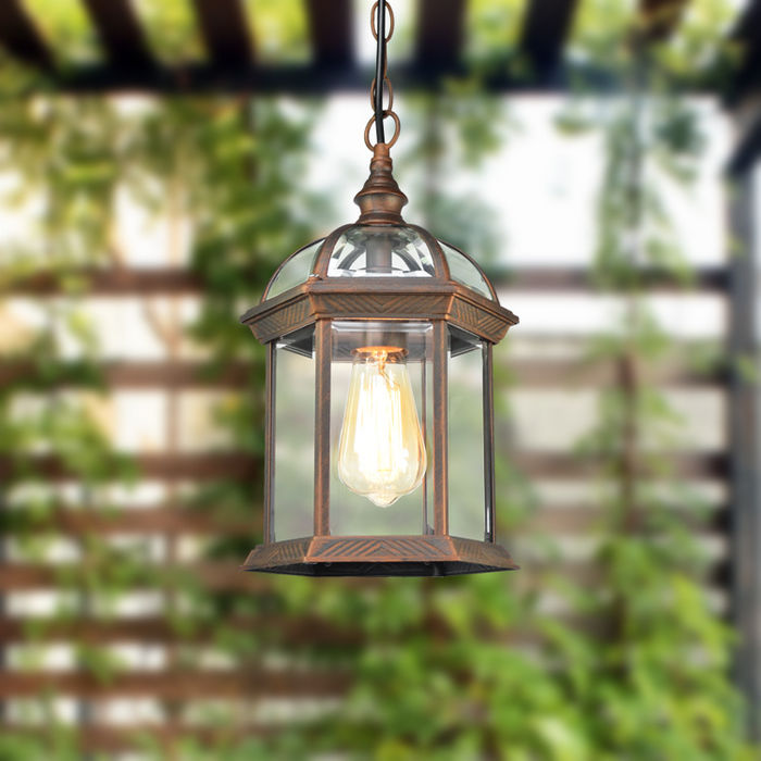 Outdoor grape trellis Pavilion chandelier balcony community villa courtyard chandelier outdoor rain proof and rust proof corridor lamp