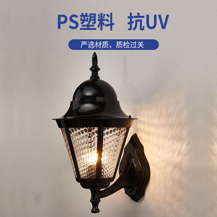 Kültéri táj fali lámpa olasz fali lámpa Retro udvari oszloplámpa PP műanyag villa öntött alumínium fali lámpa