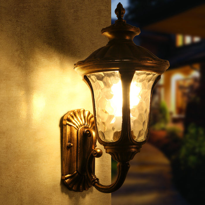 Outdoor waterproof European style retro villa garden aisle courtyard lamp outdoor wall lamp LED corridor lamp balcony lamp