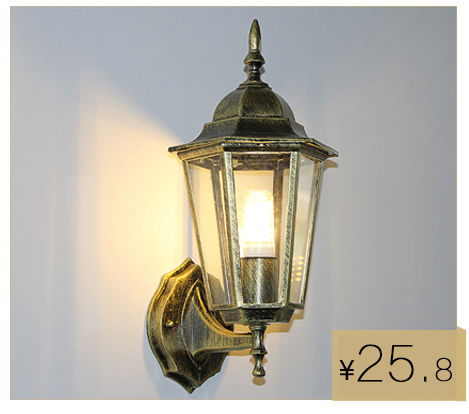 Európai stílusú villa vízálló és rozsdamentes kültéri fali lámpa udvari lámpa retro kreatív napozóasztali lámpa folyosó kerti lámpa