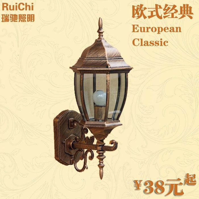 European style outdoor wall lamp outdoor doorway waterproof courtyard balcony garden aisle antique wall led wall lamp