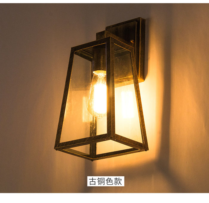 Američka zidna lampa LED izvan vode nepotrebna jednostavna restoranska lampa za retro lampe, koridor porničarske kućne vrata, zidna lampa