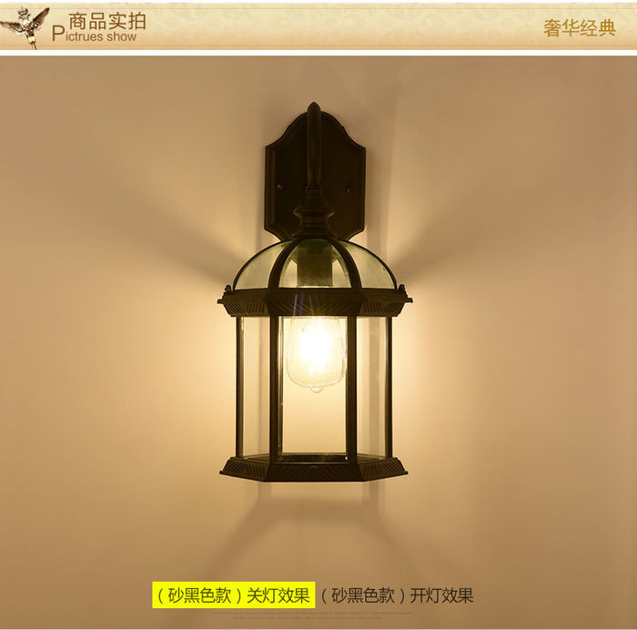 Waterproof outdoor wall lamp European garden courtyard led wall lamp stair corridor aisle outdoor courtyard wall lamp