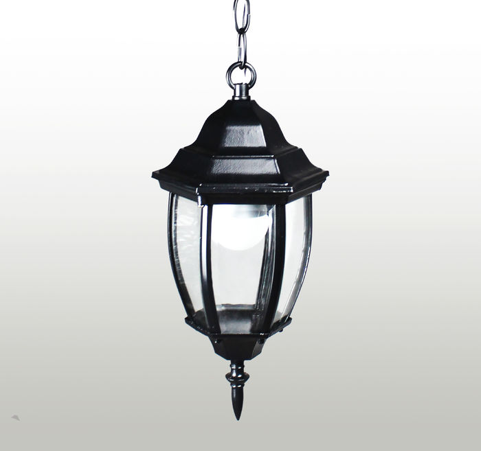 Outdoor pavilion chandelier courtyard lamp corridor decorative lamp aluminum glass chandelier modern simple stair lamp