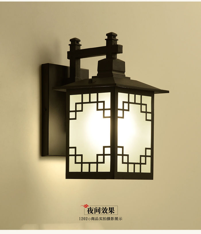 Outdoor wall lamp Chinese waterproof modern landscape courtyard lamp outdoor retro villa garden aisle European wall lamp