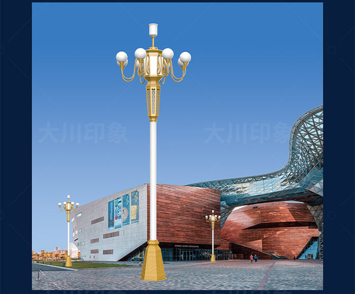 Dachuan Zhonghua lamp outdoor solar Magnolia lamp combination street lamp courtyard road lighting Park community landscape lamp