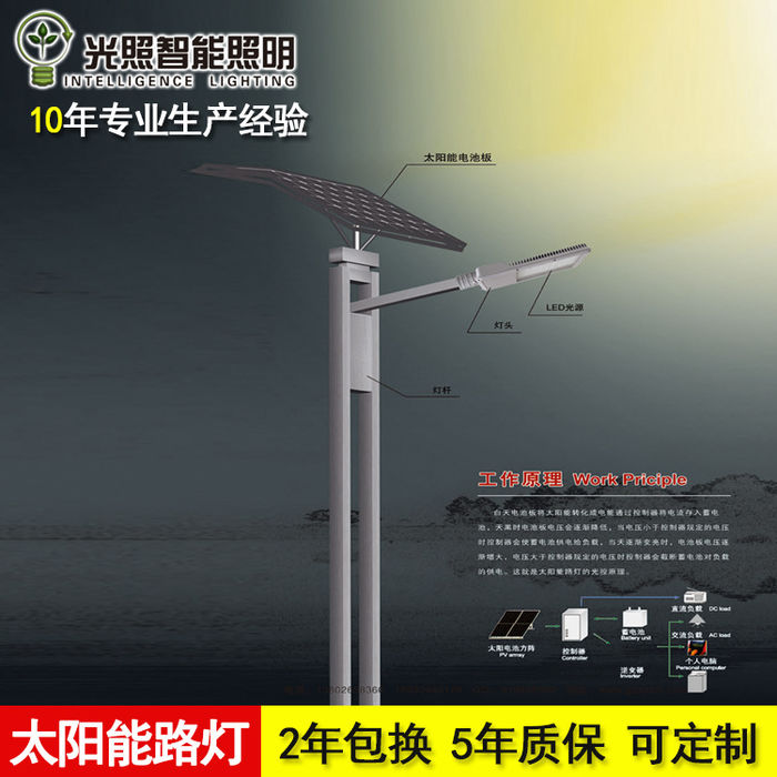 Solar street lamp for integrated environmental protection household solar garden lamp waterproof solar street lamp customization