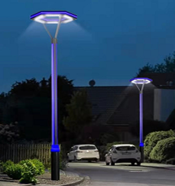 Lampă de curte 33.54m Lampă stradală LED-uri în aer liber impermeabilă de profil din aluminiu lampă de peisaj Community Park Road lampă în formă de 7
