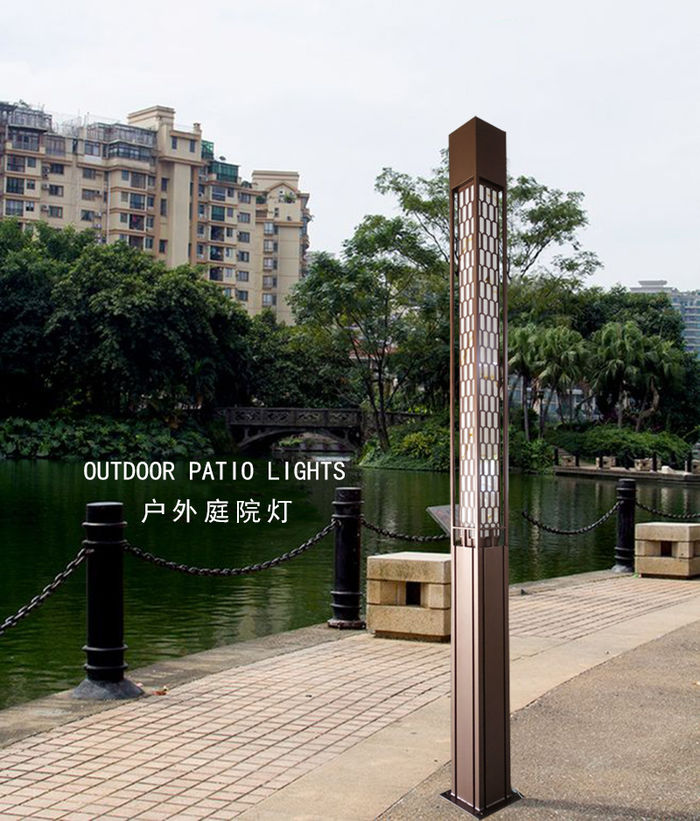 นำกลางแจ้ง ห้าเมตรสวนภูมิทัศน์สวนโคมไฟกลางแจ้งวิลล่าใหม่จีนสวนโคมไฟสแตนเลสภูมิทัศน์