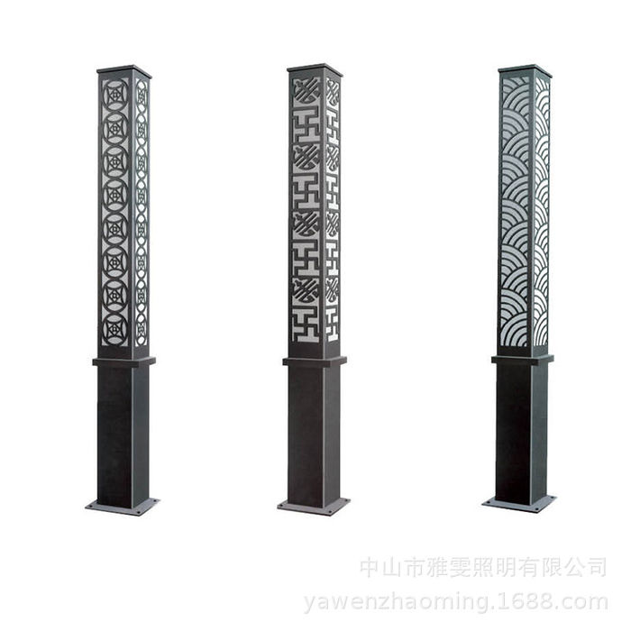 Outdoor LED chinesische antike Innenhof Lampe Fisch Skala quadratische Rasenlampe Gemeinde Beleuchtung Landschaft Straßenlaterne Hersteller Großhandel