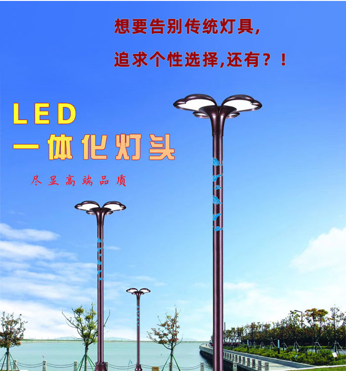 Garden lamp landscape lamp street lamp Park community outdoor 3M high pole lamp modern lamp cap LED outdoor lamp courtyard lamp