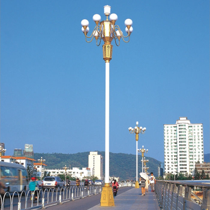 Net standard Projekt Zhonghua lamp square landscape lamp Park Road octagonal 5 fire Magnolia lamp 10m Municipal street lamp