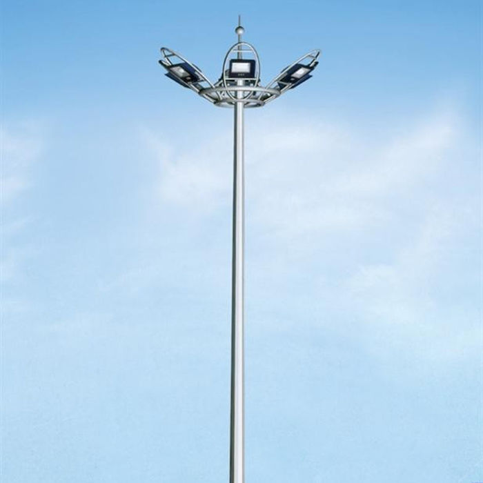 Zewnętrzna lampa drogowa wysoki biegun środkowy 6m 7m 8m lampa boiska tenisowego do koszykówki kwadratowa lampa drogowa LED