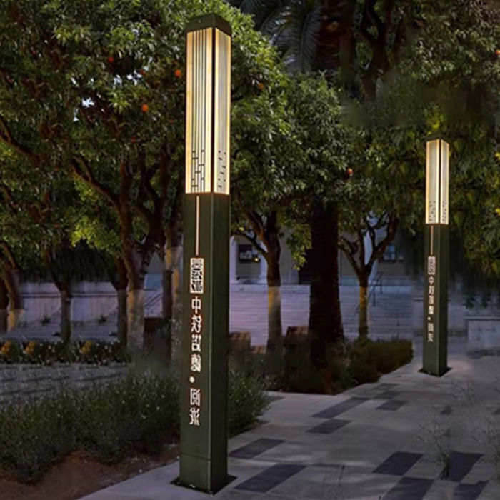 Neue chinesische Solarrasenlampe klassische Windvilla Hof Lampe Verkaufsabteilung Garten quadratische Landschaft Straßenlampe