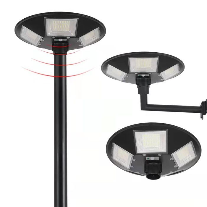 New outdoor Huimin project circular UFO UFO lamp solar garden lamp outdoor column head lamp street lamp