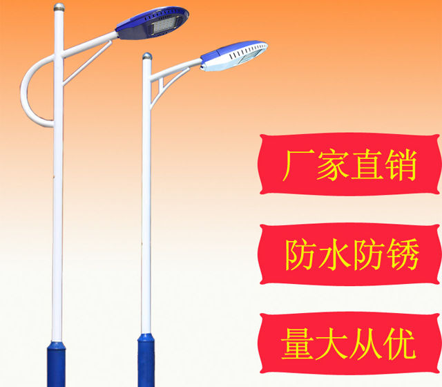 LED street lamp pole road street lamp new rural street lamp 3M 6m single arm outdoor street lamp high pole lamp courtyard landscape lamp