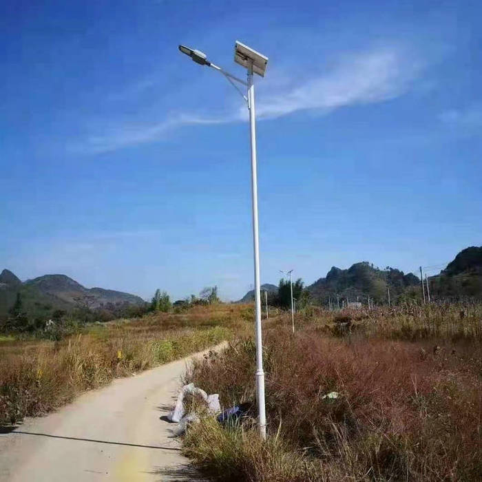 La revitalització rural i la construcció de llums solars integrats a l-exterior fabricant de llums de carrer de projecte d-illuminació de carrer de 6m 50W