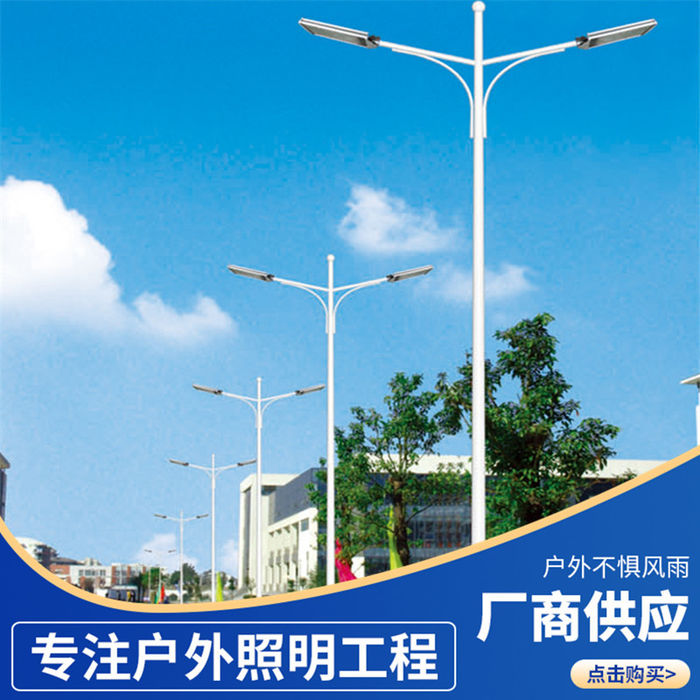 Valmistaja räätälöity kahden varren katulamppu ulkovalaistus LED Kaupungin piirilamppu kunnallinen tieprojekti uusi maaseudun katulamppu