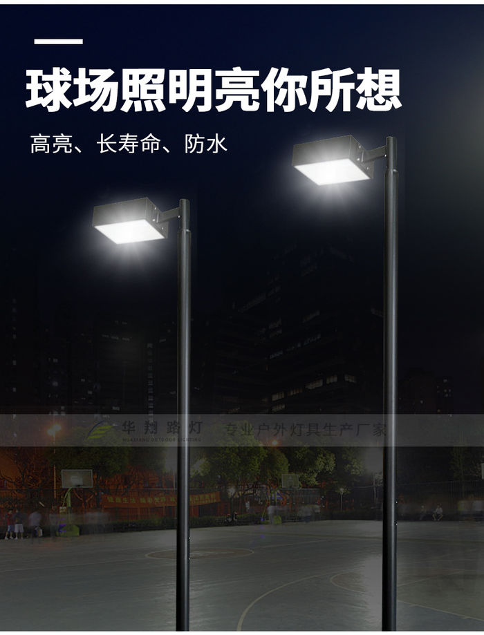 Manufacturers wholesale 3M 6m 8m led stadium lights 100W Park Street badminton stadium parking lights
