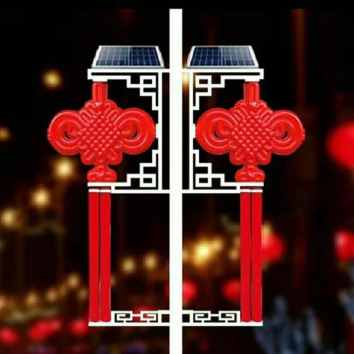 Nông dân sản xuất hàng loạt đèn thắt nơ Trung Quốc đồ trang trí cột đèn điện ở Trung Quốc nút đèn điện tử tỏa sáng thành phố đèn cảnh